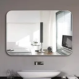 INFUSION DEKORS Frameless Wall Mirror for Bathroom Bedroom Living Room 18 x 24 Inch with Beveled Edges-picture-14