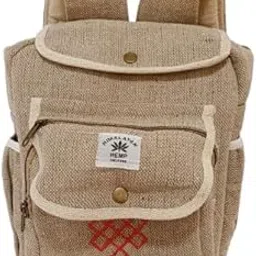 KEDAR KRIPA Himalayan 100% Organic Hemp Laptop Pithu Bag for Men & Women | Handmade Boho Backpack with 3 Large Zipper Compartments & Side Bottle Pockets | Eco-Friendly Travel College & Office Backpack-image-20
