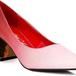 london rag Metallic Accent Block Heel Pumps-picture-19