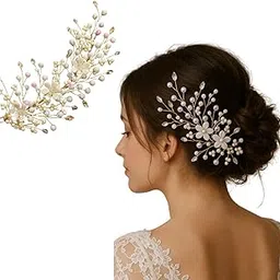 Samyak Crystal Pearl Hair Pins Wedding Handmade Rhinestone Bridal Bridesmaid Hair Decoration Accessories-picture-41