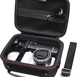L LTGEM Ethylene Vinyl Acetate (Eva) Hard Case For Sony Alpha Zv-E10/Zv-1F/Zv-1 Ii Vlog Camera,Fits Vlogger Accessory Kit Tripod & Microphone,Travel Protective Carrying Storage Bag (Black)-picture-21