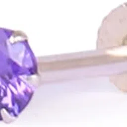 eloish 92.5 Sterling Silver Purple Nose Pin for Women.(PURPLENOSEPIN)-picture-34