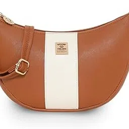 esbeda Crescent-Shaped Textured PU Crossbody Sling Bag | Ladies Purse Handbag | Gift for Women-picture-38