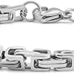 palmonas Silver Byzantine Chain Bracelet for Mens - Waterproof & Anti-Tarnish, Gift for Boys & Men image 1