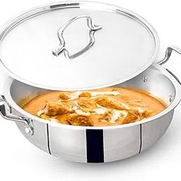 The Indus Valley Triply Stainless Steel Deep Kadai with Stainless Steel Lid | 22 cm/ 8.66 inch, 2.6 LTR, 1.64kg | Induction Friendly | Nonstick 3-Layer Body, 100% Pure & Toxin-Free-picture-33