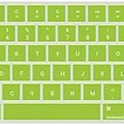 OJOS Keyboard Cover Skin Compatible with 2023-2021 MacBook Pro 14 16 inch M3 M2 Pro/Max A2918 A2992 A2991 A2779 A2780, 2023 MacBook Air 15 inch M2 A2941 Keyboard Protector, Green-picture-16
