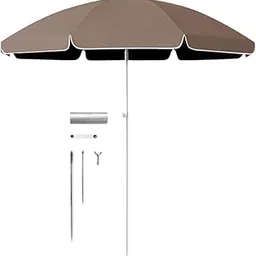 ATORSE Small Patio Umbrella 5.6Ft Heavy Duty Portable Market Umbrella for Park Lawn Brown|Home & Garden|Yard, Garden & Outdoor Living|Garden Structures & Shade|Umbrellas-image-25