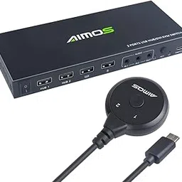 2 in 1 Out DVI KVM Switch Dual Displays Support 1920 * 1200@60Hz/2 USB2.0 HUB/Mouse Keyd Sharing/in & Out Black-picture-17