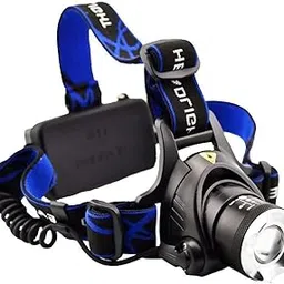 PGK TRADERS LED Headlamp,USB Rechargeable Head Torch Headlight Weatherproof LED Flash Light with Battery for Farmers, Fishing, Camping, Hiking, Cycling, Running (Single LED Headlamp)-image-78