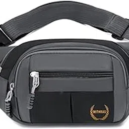 mithras Polyester Waist Bag for Men,Women/Fanny Pack for Hiking Travel Camping Running Sports Outdoors/Money Belt with Adjustable Strap (Black)-picture-10