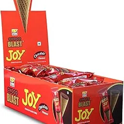 Pure Temptation Chocoblast Waffle Cones [24 Pieces Chocolate Box] Snacks for Kids & Adults - Non-Meltable Chocolate Gift Pack Box - Individually Wrapped Chocolate-Filled Waffle Cone Bites-picture-52