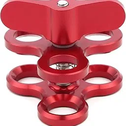 Aluminum Alloy Triple Ball Clamp Mount Diving Butterfly Camera Clip for Underwater Camera Waterproof Case Video Flash image 1