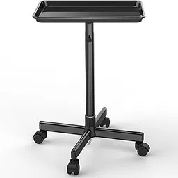 TASALON Premium Salon Tray on Wheels, Aluminum Salon Rolling Tray Trolley for Salon Essentials, Adjustable Height Provides Ample Storage for Hairstylist Tray, Tattoo Tray and Clinic Tray Use - Black-picture-11