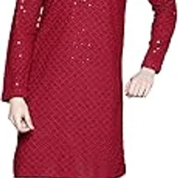 boldwink Lucknow Chikan Men's White Pure Cotton Kurta Pajama Set, Full Booty-picture-19