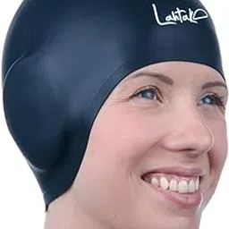 Swim Caps Ear Protection 3D - Swimming Cap for Women Men - Silicone Swim Cap Waterproof - Fits Long Hair & Short - Adult Swim Cap - Youth Swim Cap - Swim Hats-picture-25