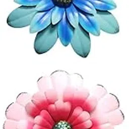 MERISHOPP®2xVibrant Metal Flower Wall Sculpture Art Hanging Indoor Outdoor Home Décor|Home & Garden|Home Décor|Figurines-picture-22
