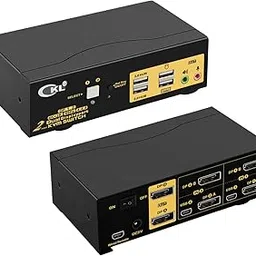 CKL 2 Port KVM Switch Dual Monitor DisplayPort 4K 60Hz, 2 Computers x 2 Monitors KVM Switch with Audio and USB 2.0 HUBS DP 1.2 622DP-picture-35