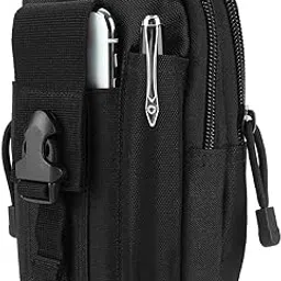 LAFILLETTE Tactical Waist Belt Bag | Universal Outdoor Military Wallet Pouch Phone Case Gadget Pocket for Sports Camping Hiking (Black)-picture-28