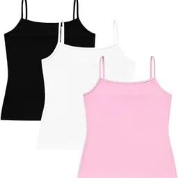 inner Comfort KSK Lifestyle Women's Regular Fit Stretch Fine Knitted Cotton Rib Spaghetti with Adjustable Straps | Slim Fit Slip/Tank Top (Peach)-picture-12