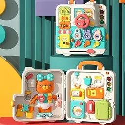 Homero Multifunctional Electronic Busy Board Interactive Learning Toy | Life-Skills & Educational Games for 1-5 Year Old Toddlers | Traffic & Home Appliance Games | Sturdy & Child Safe Materials-picture-30