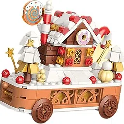 Christmas Building Block Set Crafts Collections for Indoor Bedroom Fireplace Gingerbread House|Home & Garden | Holiday & Seasonal Decor| Christmas & Winter | Figurines-picture-10