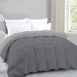 Indian Kingdom - 400 GSM Winter Proof Comforter Premium Collection Quilted Revesible Comforter (92" x 106" Inches/233cm x 269cm) - King Size Comforter|Silver/Dark Grey-picture-17