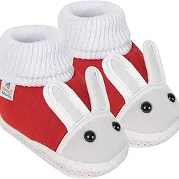 neska moda 0 To 6 Months Baby Boys & Girls Cotton Rabbit Face Slip On Baby Booties-BT367-picture-49
