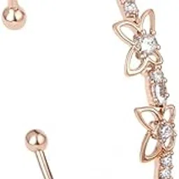 anuradha Art Jewellery stylish rose gold plated with shimmering stone stud cuff bracelet, Kada bracelet for women and girls.-picture-11