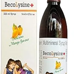 BecoLysine + Syrup For Multivitamin | Multimineral | L-Lysine | 300ml | Pack of 2-picture-32