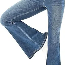 adbucks Stretchy Jeggings for Women with High Waisted Bell Bottom Flare Jeggings with Pockets & Attractive Washing Effect-picture-10