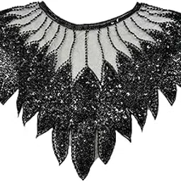 enakshi (label) Women Shawl Wrap Sequin Beaded Evening Cape for Bridal Formal Dresses Ladies Black|Clothing Shoes & Accessories | Womens Accessories | Scarves & Wraps image 1