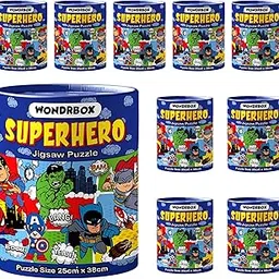 WONDRBOX Jigsaw Puzzle for Kids for Age 5 6 7 Years Boys and Girls | 60 Pieces | Size 15X10 Inches (Superhero-10)-picture-23