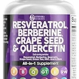 Resveratrol Berberine Grape Seed Extract Quercetin Green Tea Extract Polyphenol Supplement for Women & Men w/N-Acetyl Cysteine, Acai Extract - 1Pack-picture-30