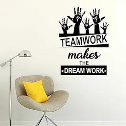 Wallstick 'Team Work - Typography - Office - Inspirational - Motivational - Quotes - Self-Adhesive Wall Sticker' wallstickers (Vinyl 65 cm x 50 cm)-picture-26
