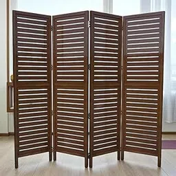 PACIFIC ART & CRAFTS Handcrafted Wooden Room Divider Partition,Wooden Room Partition,Hall/Bedroom/Living Room Partiton,Pooja Room 4- Panel(Each Panel-72X80Inch) Privacy Screen (Rectangular2)-image-4