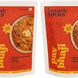 Instantly Yours Ready to Eat Pav Bhaji 450 gm (Pack of 2) | Hygiene Street Food | Just Heat and Eat | Mashed Vegetables and Butter (No Onion No Garlic)(jain)-picture-28