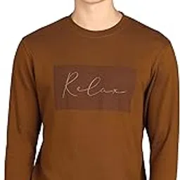 alan jones clothing Men's Crew Neck Graphic Print Pure Cotton Sweatshirt-picture-54