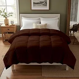 Day Care® 600 GSM Heavy Winter Comforter | Microfiber Cloud Down Touch Filling | Soft, Fluffy Quilt Blanket Rajai, Fluffy, Soft & Durable for King Size 92x106 Inch | Chocolate Brown-picture-24