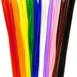 generic 53ARTS 100 Pcs Pipe Cleaner for Craft, 12 Inch Flexible Wired Fibre/Furry Sticks for Kids Hobby, Fun, Scrap-Book, DIY Accessory (Multi-Color)-picture-3