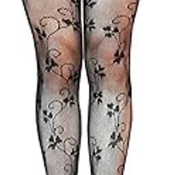 bunny bae Women's Snake Patterned Tights Fishnet Floral Pantyhose High Waist Stockings-picture-18