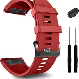 ZPJPPLX 26mm Compatible with Garmin Watch Bands, Soft Silicone Quick Fit Straps for Fenix 7X/Enduro/Fenix 6X Pro/Fenix 6X/Fenix 5X Plus/Fenix 3/Fenix 3 HR/Descent Mk1/D2 Delta PX/Tactix Delta-image-79