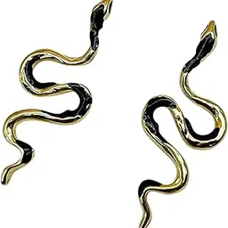 GG BAI Bold Snake Earrings Eye Catching & Trendy Fashion Jewellery For Women & Girls | Ear Piece | Spooky Designs | Fancy & Stylish | Fashion Jewelry for Gifting | Accessories for Everyday Wear ( GOLDEN/SILVER)-picture-42