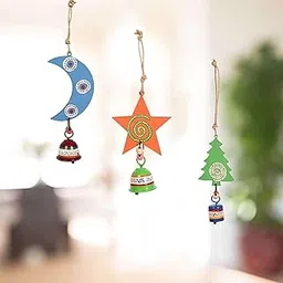 Festive Trio Wind Chime Set – Moon, Star & Tree-picture-32