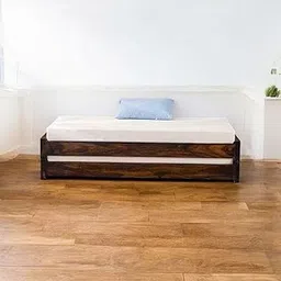 Renbo Furniture Wooden X-Frame Sofa Bed, Contemporary Style, Dark Brown, 180 x 155 cm-image-45