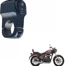 Miwings Handlebar On/Off Single Button CNC Alloy Switch 12V Flameout Control for Headlight, Fog Light, Horn, Hazard Control For Bike Royal Enfield Meteor 350 (1 Pcs Single Button Switch)-picture-35