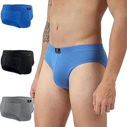 juari be a gentleman Triple Color Pack | Low-Rise V-Shape Men's Cotton Briefs with Inner Elastic - Pack of 3 image 1