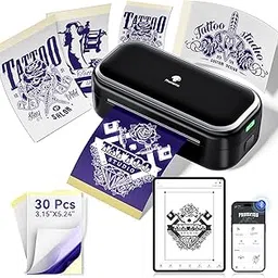 Phomemo TP31 Tattoo Printer Bluetooth, Mini Tattoo Stencil Printer 80 mm, Tattoo Printer Machine with 30 Pieces Transfer Paper, Tattoo Printer Compatible with Smartphone and Tablet image 1