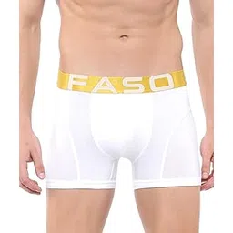 f a s o 100% Micro Modal Trunk for Men | Trendy Soft Stretch Fabric Innerwear | Outer Elastic Twin Layered Underwear for Mens | Solid Ultra-Light Regular Fit Trunks| Multicolored (Pack of 1) image 1