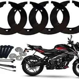 Asryd Bike Wheel Cover for 17 inch Wheel for Bajaj Pulsar NS 160 & All Universal Bike 4Pcs Set (ABS Plastic) Black-picture-11