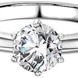 goldhartz 925 Sterling Silver Moissanite Sparkle Embrace Openable Solitaire Ring-picture-51
